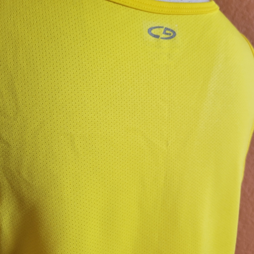 3/$25 Champion Mesh Tank Top Sunny Yellow Sleeveless Activewear Medium - Picture 5 of 12